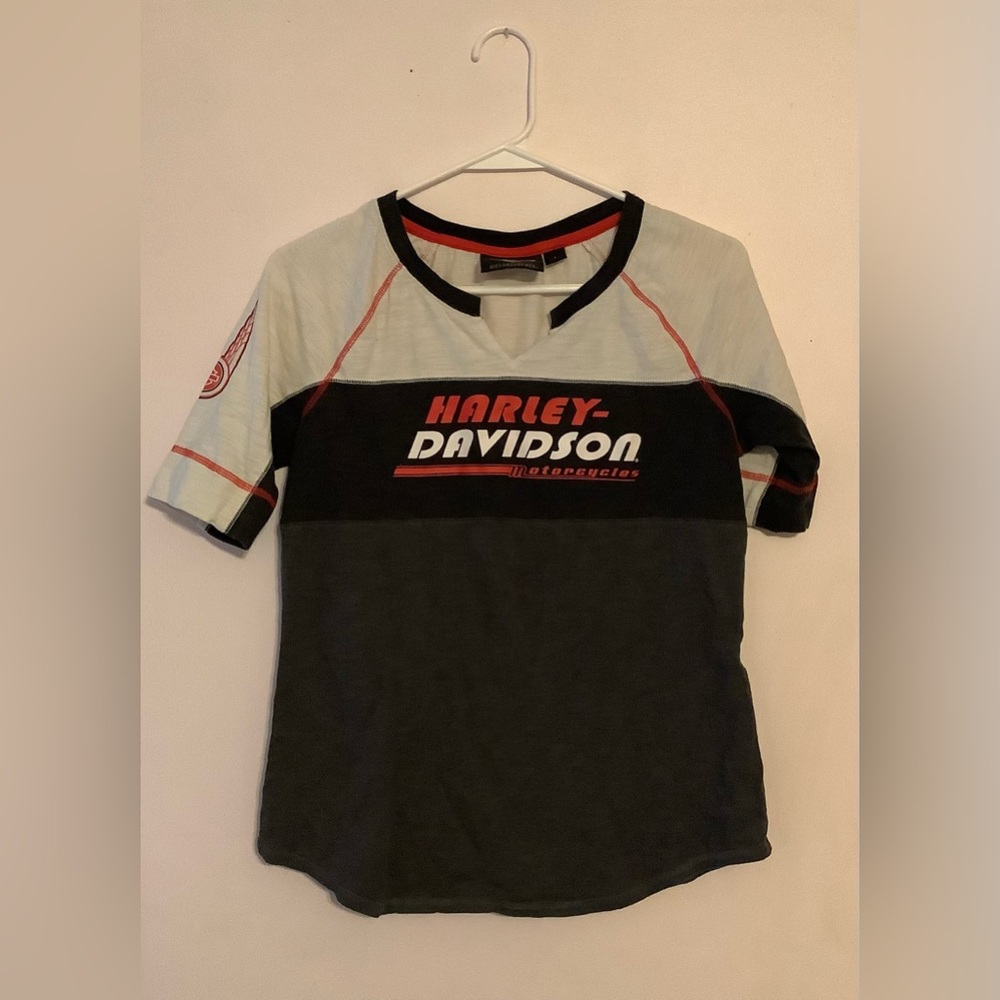 Harley Davidson shirt with vest. Shirt is size small and Vest is Medium.